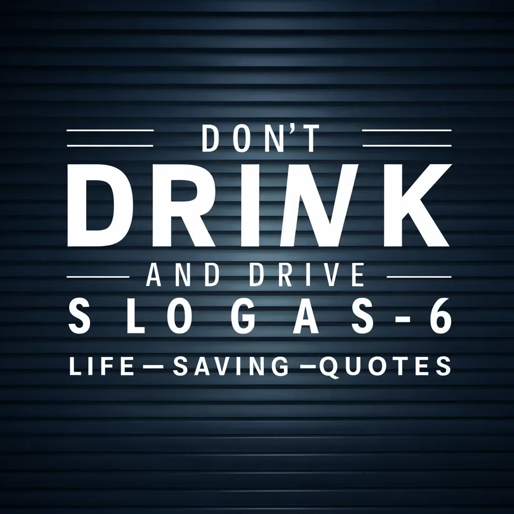 Don’t Drink and Drive Slogans