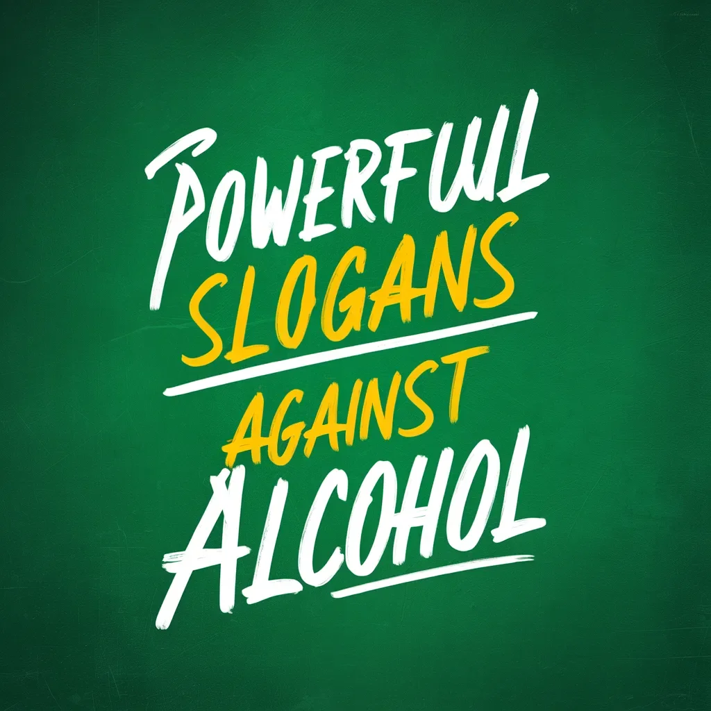 Powerful Slogans Against Alcohol