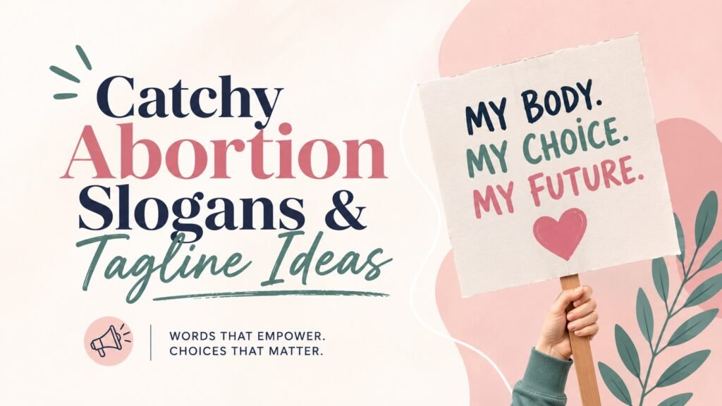 Catchy Abortion Slogans & Tagline Ideas